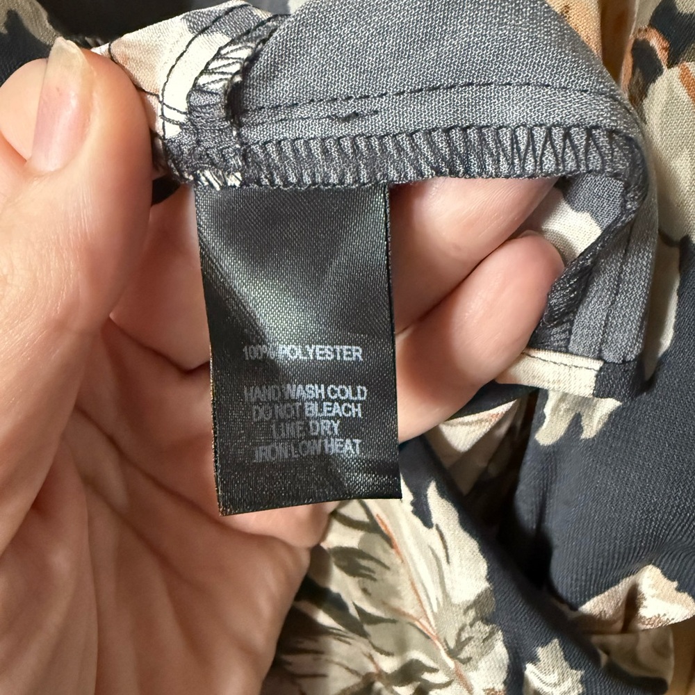 Lulu's Cream and Blue Floral Jumpsuit - Picture 3 of 4